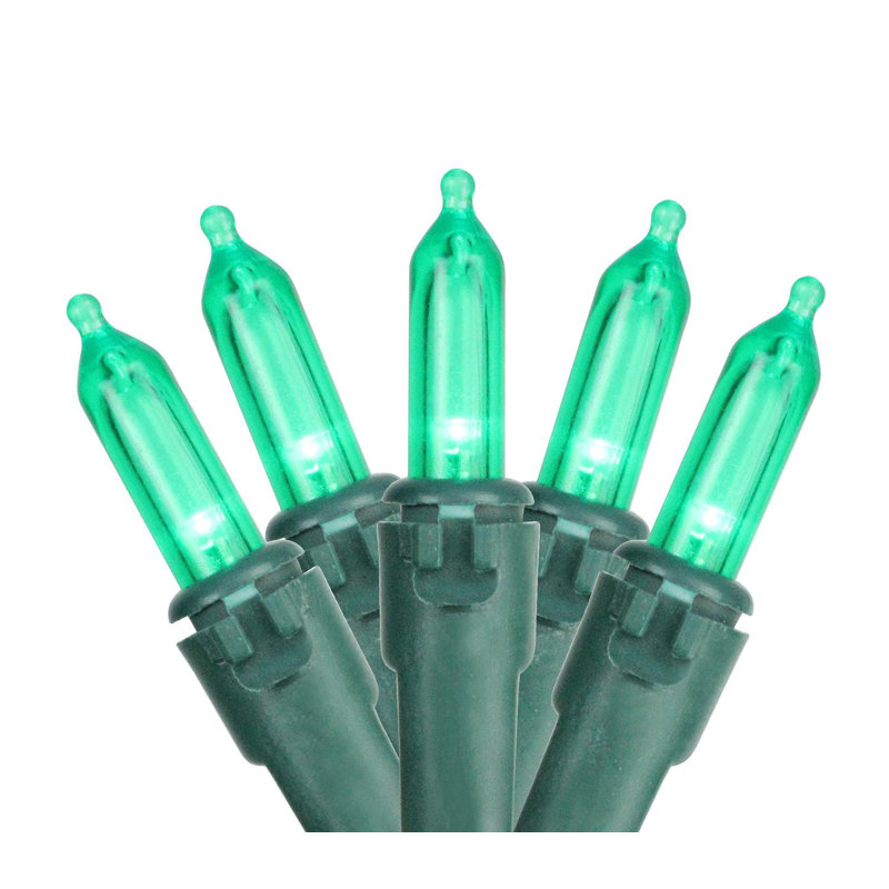 Guirlande de 100 lumières DEL, Vert / vert, 50