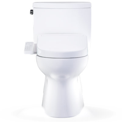 TOTO® WASHLET+® Vespin® II Two-Piece Elongated 1.28 GPF Toilet and WASHLET+® S2 Bidet Seat, Cotton White - MW4743346CEFG#01