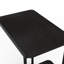 Table d'appoint en C - Table de bout de canapé pliable avec panier de rangement, support pour portable pour salon et chambre à coucher, brun noir