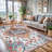 Koressa Chenille Washable Geometric Indoor Rug-1408230802