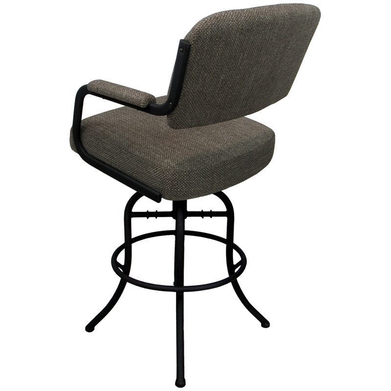 Tabouret de bar pivotant 30 po Jomiah, Noir, Brun
