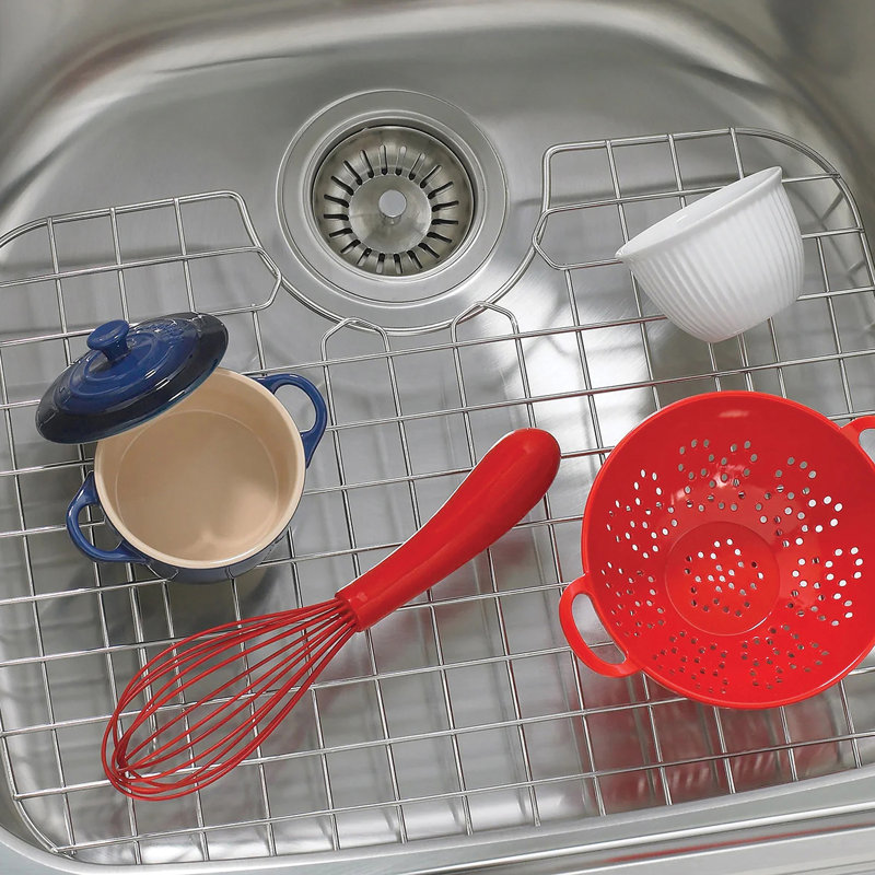 Better Houseware D-Shape Sink Protector, Gray