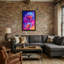 «Plants & Flowers Vibrant Floral Abstract Art Design», reproduction sur toile-1579489765