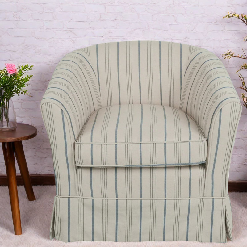 Chaises d'appoint pivotantes lisses, structure en métal et tissu, rayures modernes