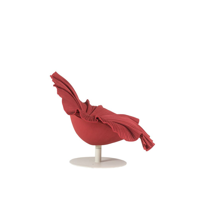 Bloom Chair, Muted Red, White