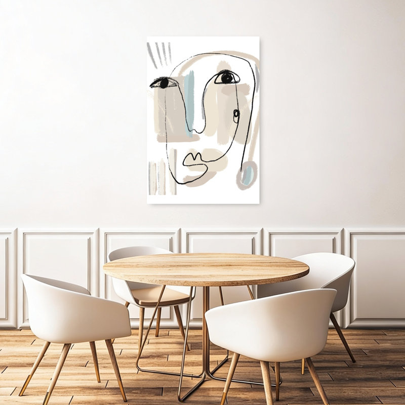 Art mural abstrait contemporain contemporain, 48" H x 32" W