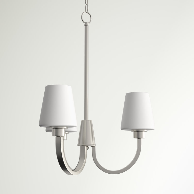 Bottorff 3 - Light Dimmable Classic / Traditional Chandelier, Satin Nickel