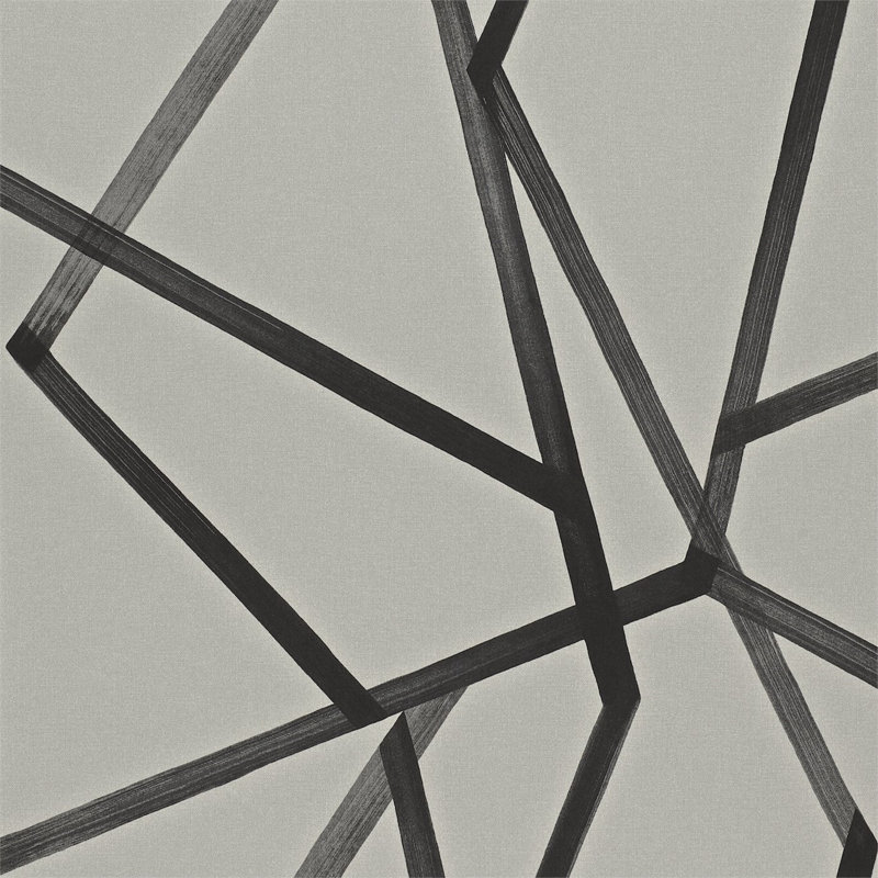 Sumi Wallpaper, Linen/Onyx