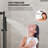 Wall Mount High-Pressure Rainfall Shower Faucet, Dual Showerheads System with Handheld Shower-92522939