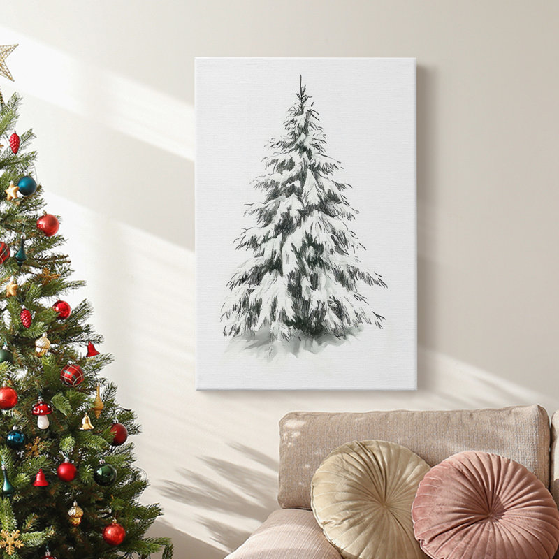 Art des Fêtes de Noël - Toile tendue avec châssis V, H 27 po x l 18 po
