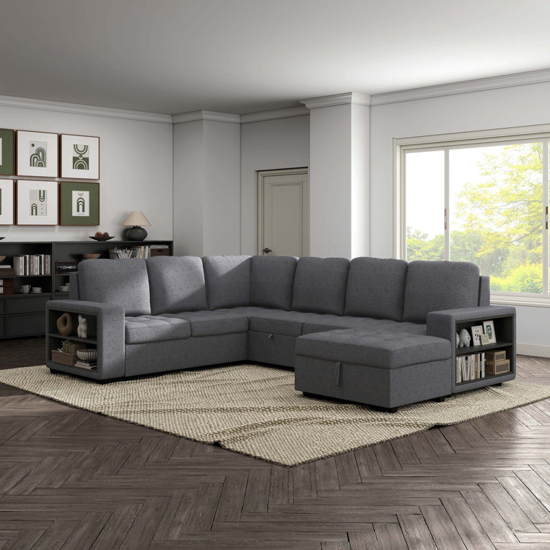 Aruba Sectional, Gray Velvet