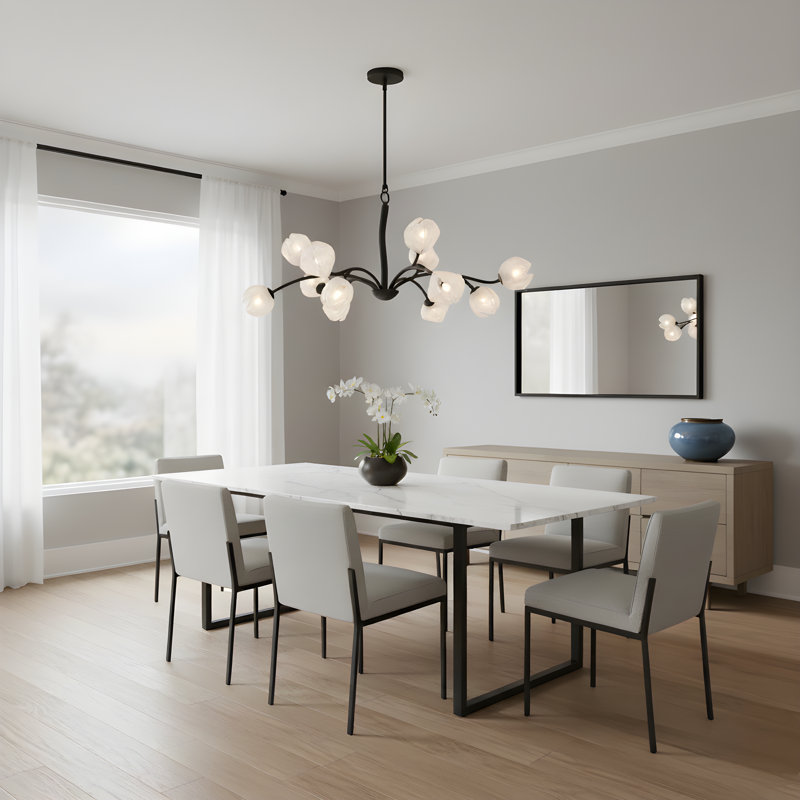 Walker 12-Light Matte Black Chandelier
