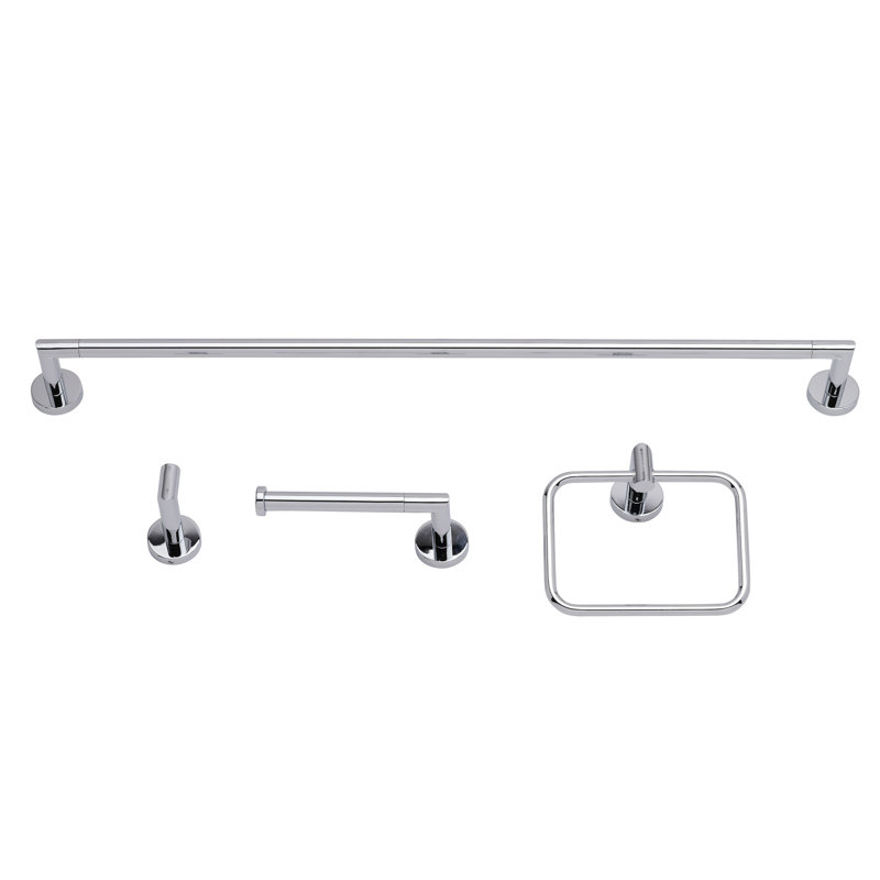 4 - Piece Bathroom Hardware Set, Polished