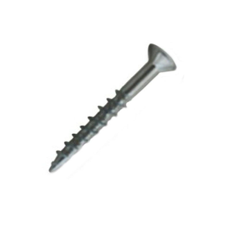 #8 x 1-5/8 in. Zinc Square Drive Flat-Head Coarse Thread with Nibs Self-Tapping