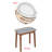 55.9" Corner Vanity Desk with Tri-Fold LED Mirror, Adjustable Lighting Dressing Table with Storage Shelf & PU Stool