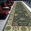 Hand-Knotted High-Quality Green and Gray Runner