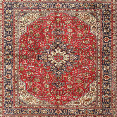 Tapis traditionnel rouge / noir Gershwin