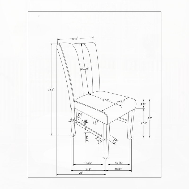 Dark Grey 2PK Dining Chair Set
