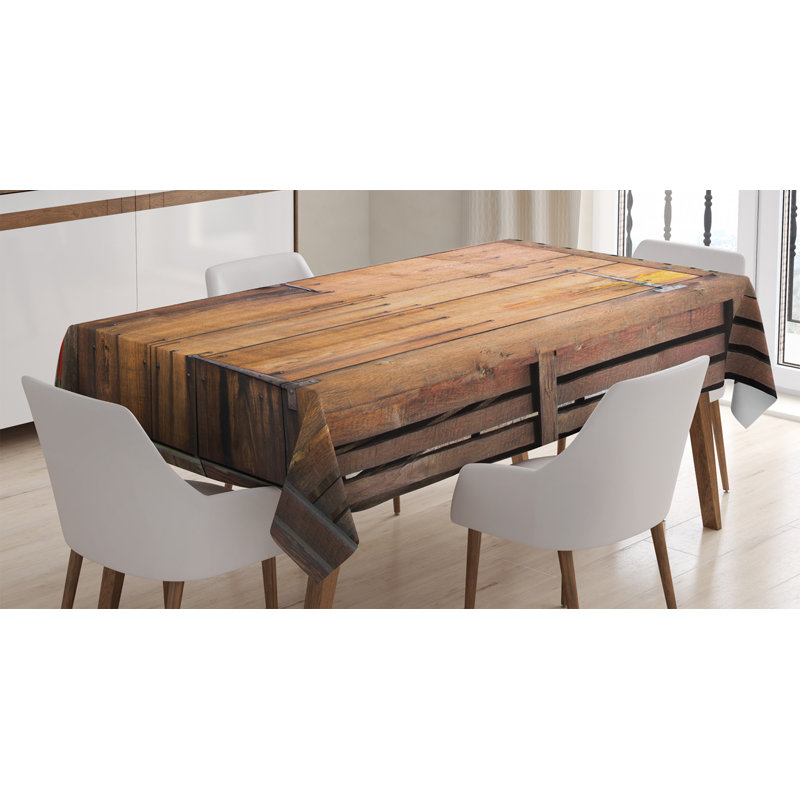Nappe rustique, porte simple vieillie comme dans les granges verticales House Nob, imprimé bohème, housse de table rectangulaire pour décor de cuisine de salle à manger, 52 po x 70 po, chocolat