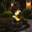 Fontaine d'extérieur de 72 cm de haut avec éclairage DEL