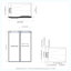 Ensemble de porte de douche rectangulaire sans cadre en chrome avec finition en verre givré l 48 po x P 36 po x H 76 po Molly-121487506-121487504