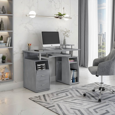 Bureau d'ordinateur complet avec rangement