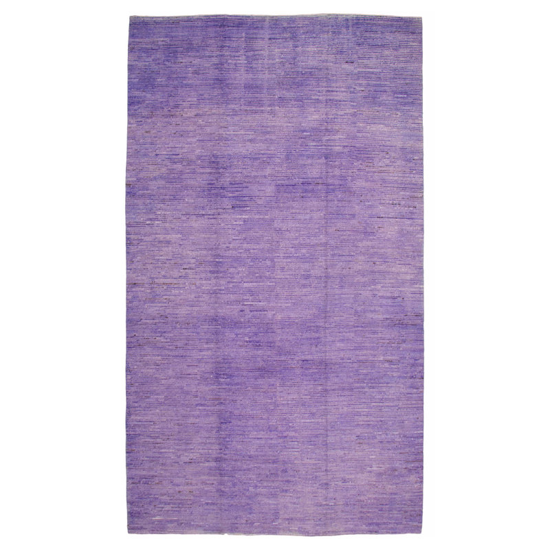 Tapis mauve en laine noué à la main 10 pi 1 po x 17 pi 9 po Peshawar Ziegler