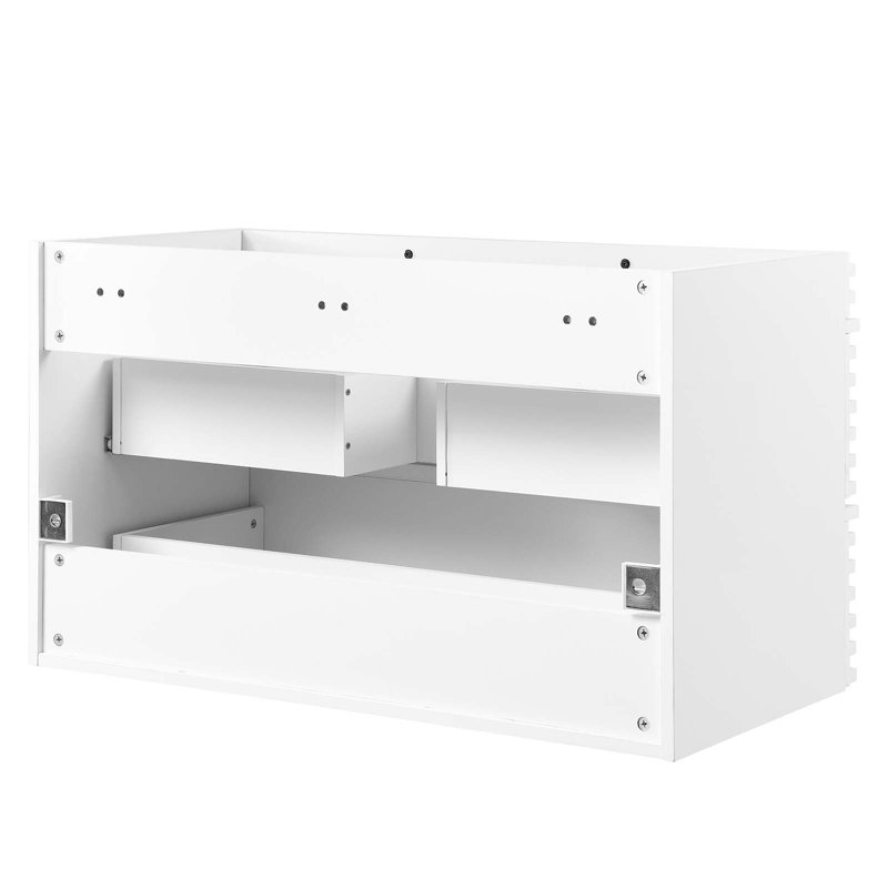 Modway Render 36" Wall Mounted Single Bathroom Vanity Base Only, White
