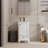 18" Ceramic Undermount Bathroom Vanity Sink Top with Single Hole Faucet,Pop Up Drain, Overflow Hole