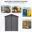 Remise de rangement en plastique pour l'extérieur - Remise à outils verrouillable en résine avec fenêtre et plancher, gris foncé-124385860