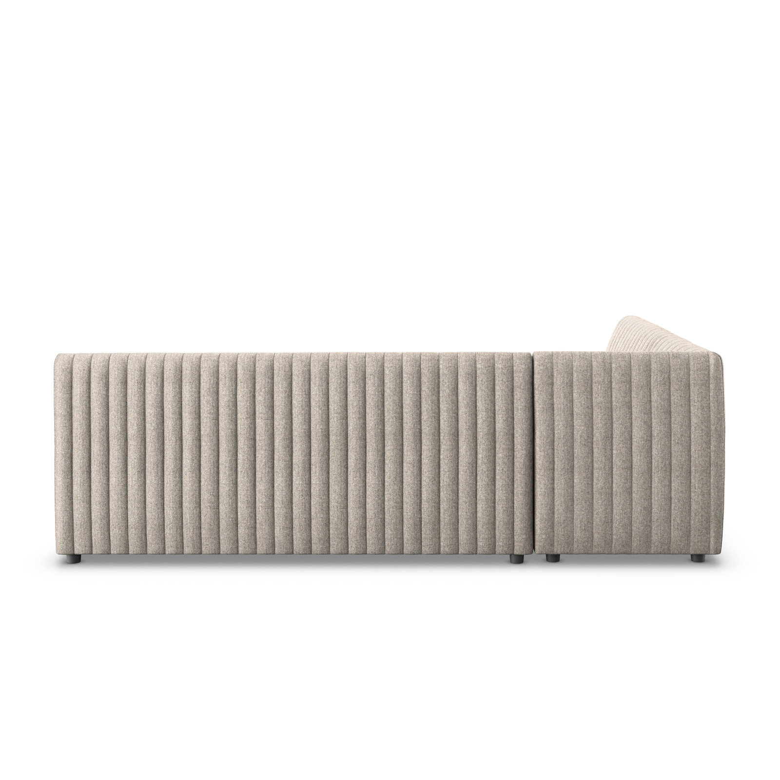 Brandt Modular Upholstered L-Sectional, Orly Natural Polyester, 31.5" H x 110" W x 66.5" D