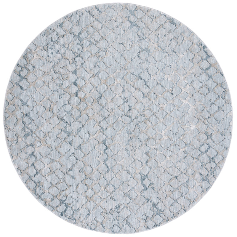 Anycia Performance Abstract Rug, Round 6'4"