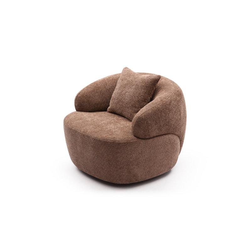Canapé incurvé 360 ° Mid Century, Brun