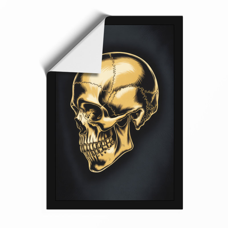 Gilded Skull Industrial - Framed Print, Unframed, A1 - 84.1 x 59.4 cm