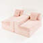 Tissu de velours tortue multifonctionnel rose, assise confortable, éponge haute densité, pour une vie confortable