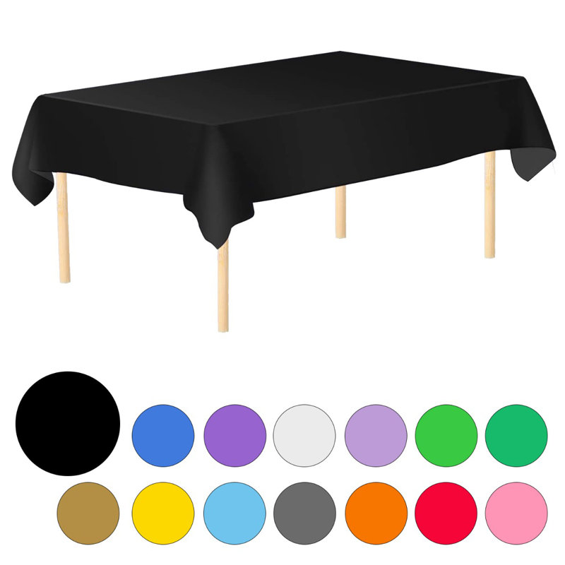 Ebrahim Tablecloth, 137cm W x 274cm L, Black