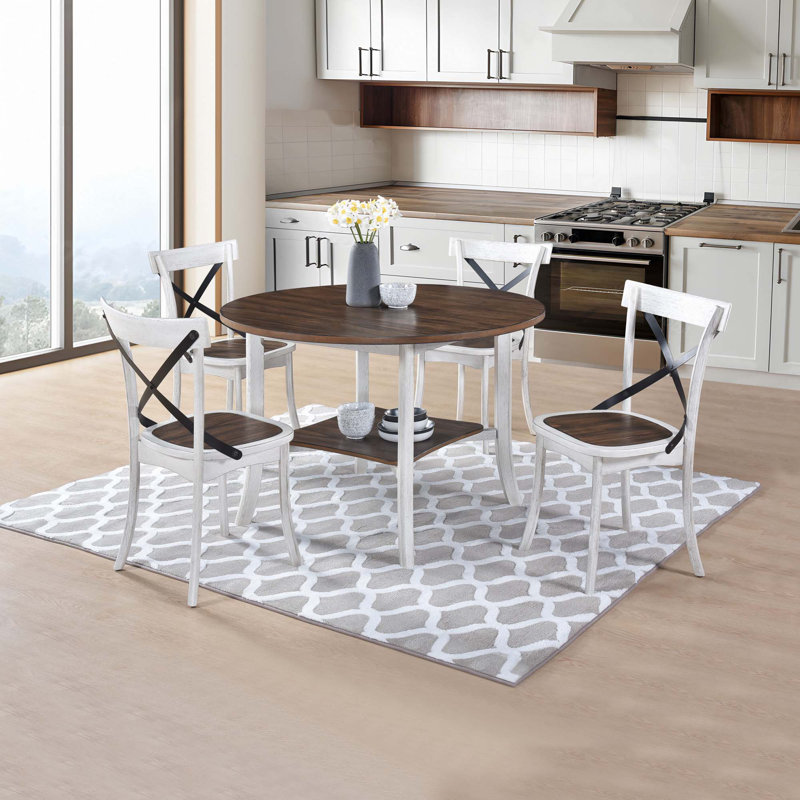 2 Pieces Set Dining Side Chair Rustic