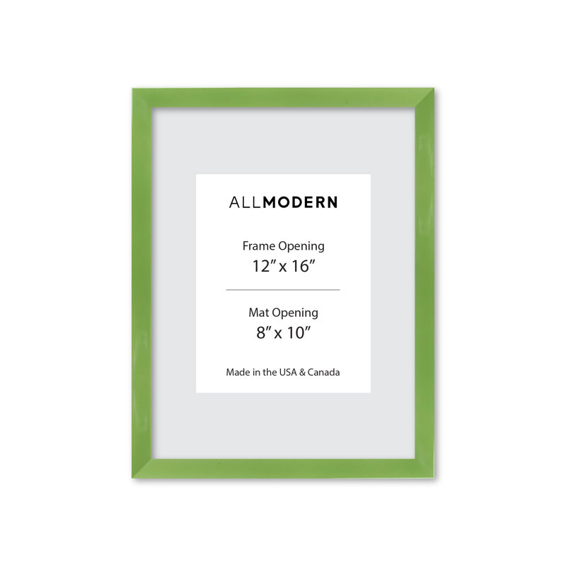Cadre photo en bois massif Willin, L 25,75 po x H 37,75 po, Lime fraîche