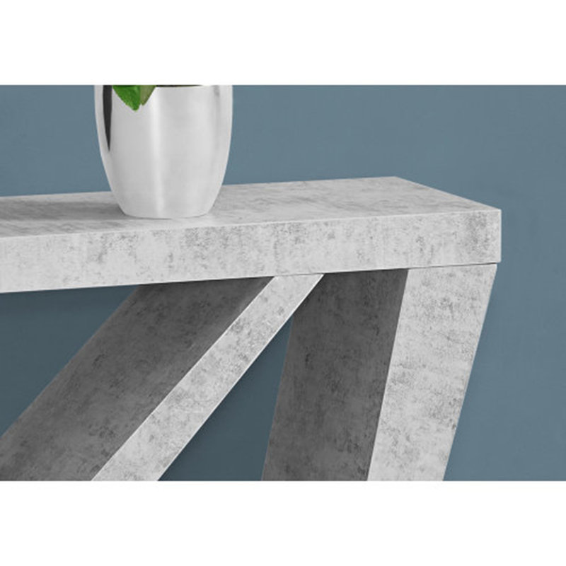 Table d'appoint, console, vestibule, étroit, canapé, salon, chambre à coucher, stratifié gris, contemporain, moderne