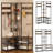 Corner Hall Tree With Shoe Rack Storage Bench Display Ope...