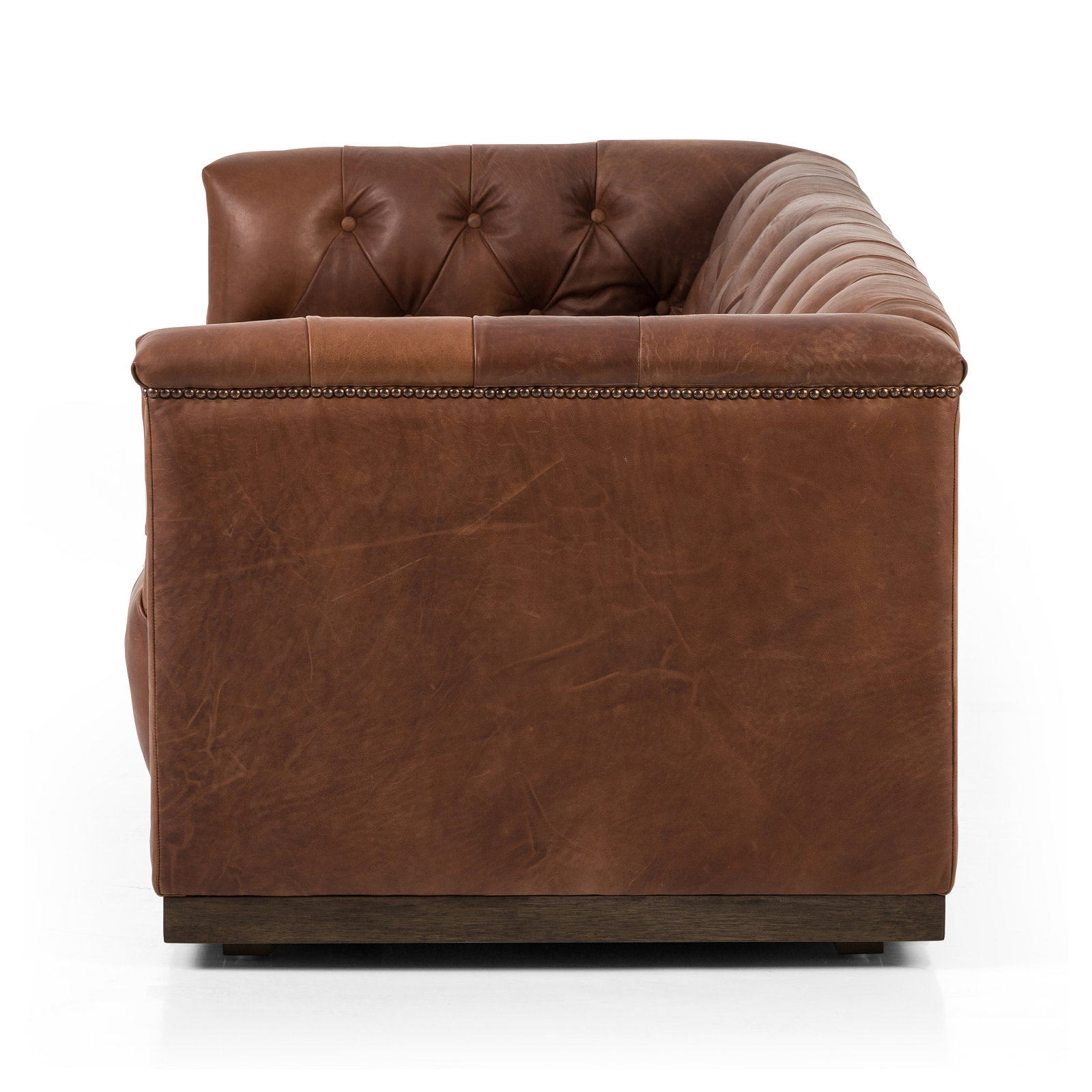 Byer 85.75'' Upholstered Sofa, Heirloom Sienna Genuine Leather