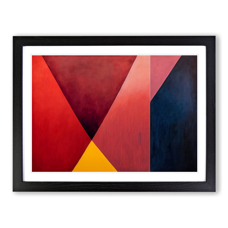 Single Picture Frame Painting, 34cm H x 46cm W, Black Framed