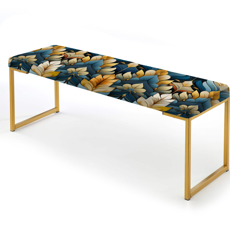 Motif à chevrons dorés et bleus Splendor