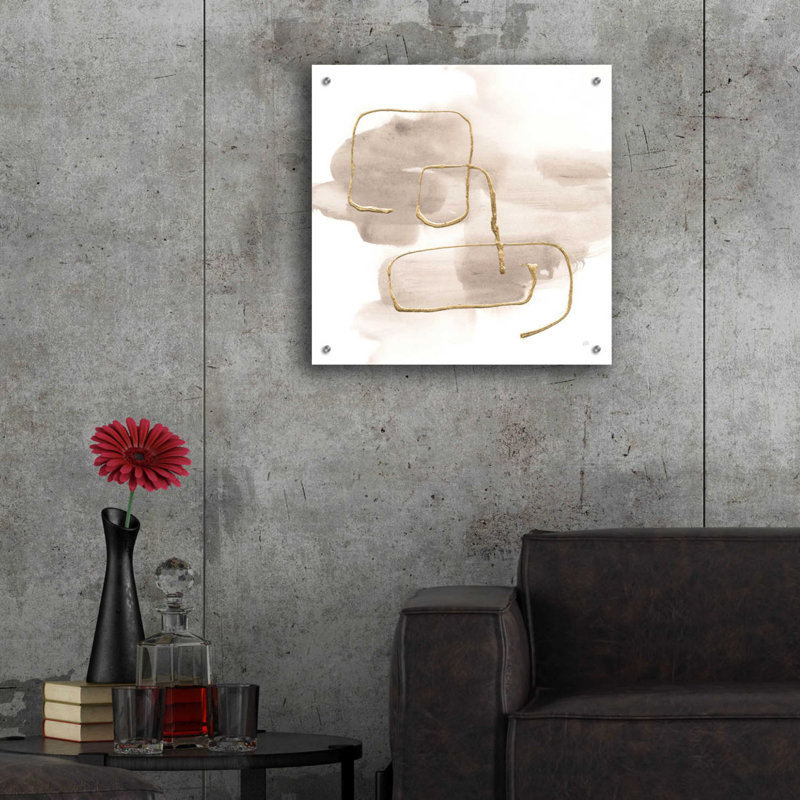 «Warm Grey Gold I» par Chris Paschke, H 24 po x l 24 po x P 0,2 po