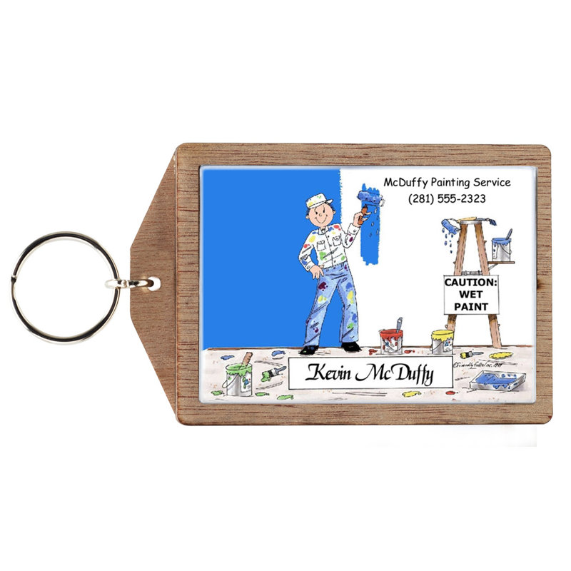 Personalized Painter - Male Wooden Key Chain
