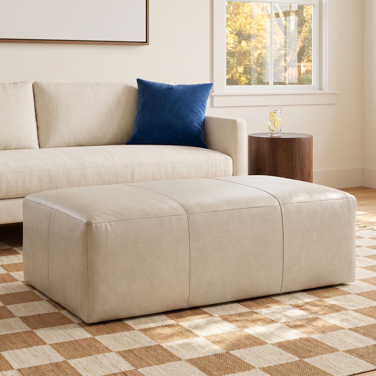 Conroy Upholstered Ottoman, Putty (KL207-75)