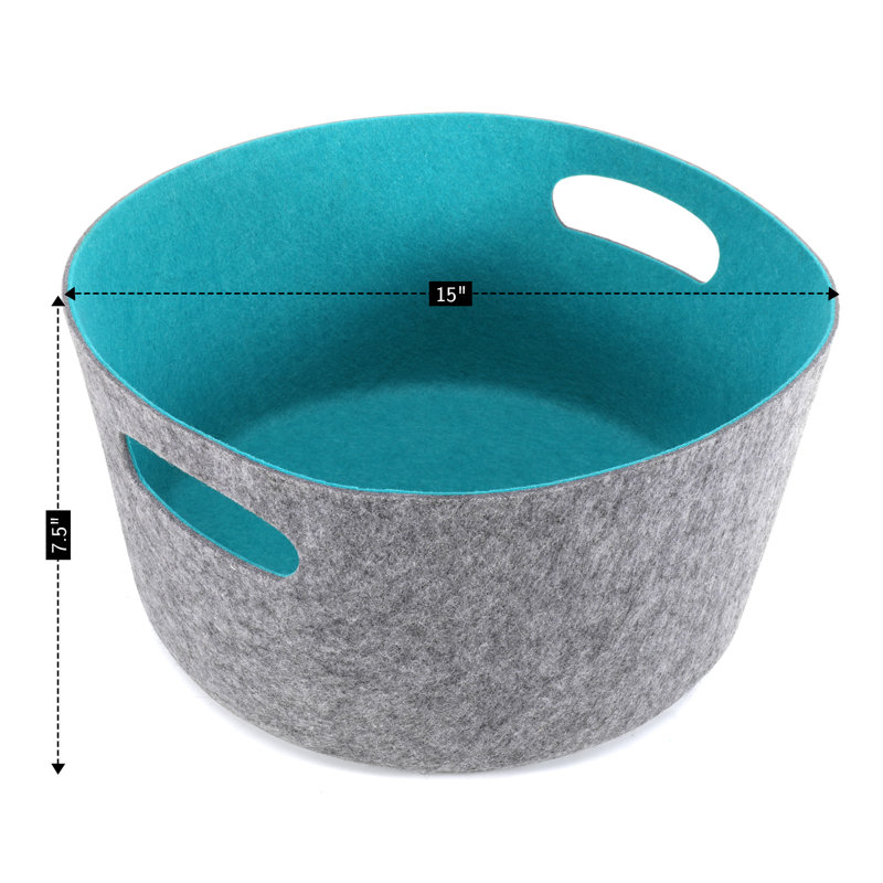 Fabric Storage Bin 1, Turquoise
