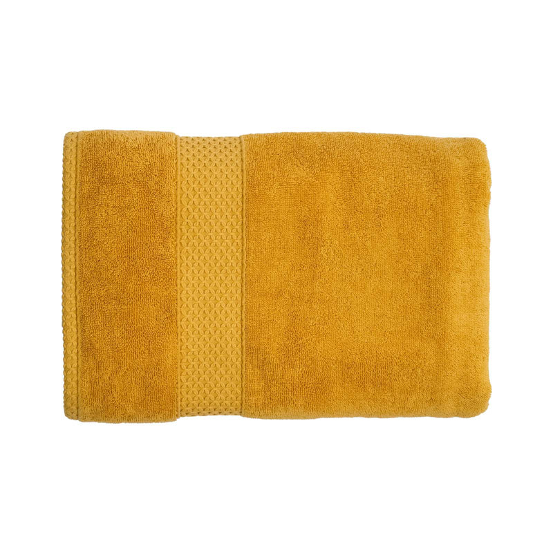 Aaidah Plush Bath Towel, Mustard