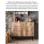 Buffet décoratif en bois massif sculpté de style rétro