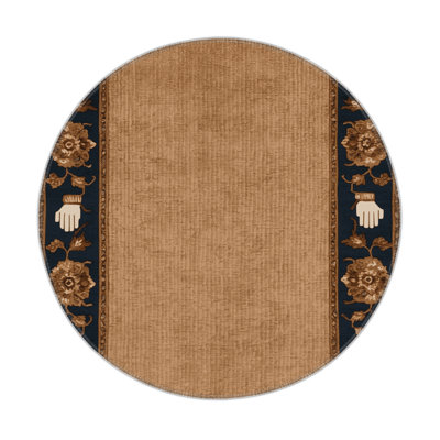 French Brown Indoor and Outdoor Area Rug